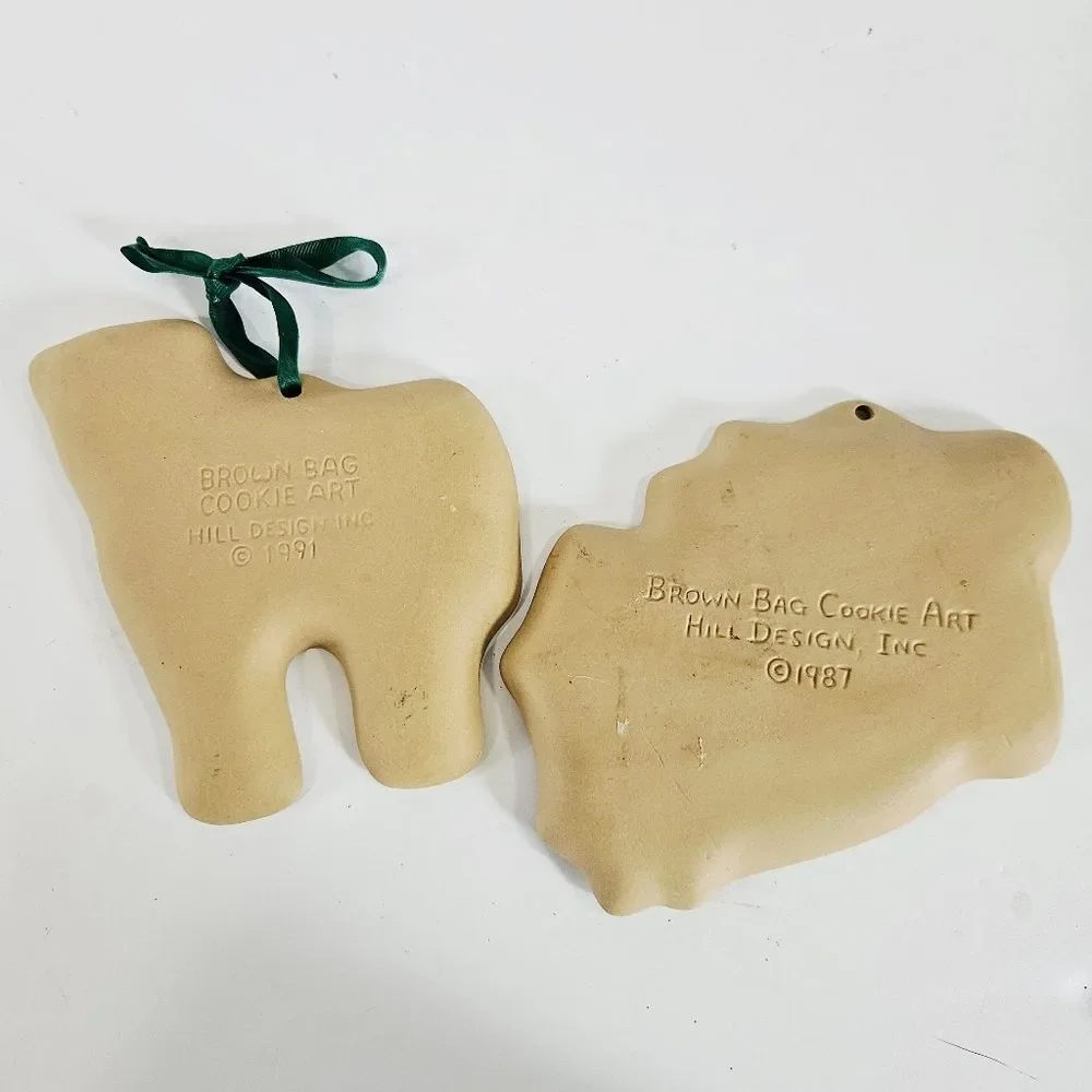 Vintage Brown Bag Cookie Art Cookie Mold 1991 1987 Retired Designs Angel & Horse